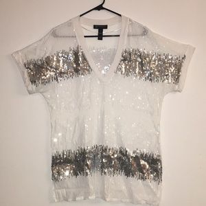 INC Dress Top Sequins Large